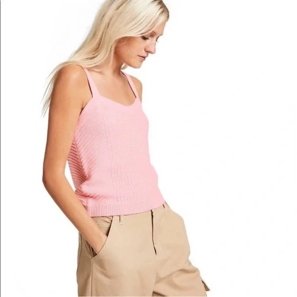 Sandy Liang x Target Sweetheart Neckline Waffle Knit Sweater Pullover Tank Top M - Picture 16 of 16